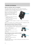 Предварительный просмотр 74 страницы Lincoln 1999 Town Car Owner'S Manual