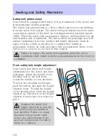 Предварительный просмотр 127 страницы Lincoln 2002 Continental Owner'S Manual