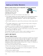 Предварительный просмотр 107 страницы Lincoln 2002 Town Car Owner'S Manual