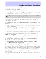 Предварительный просмотр 120 страницы Lincoln 2002 Town Car Owner'S Manual