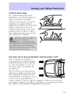 Предварительный просмотр 124 страницы Lincoln 2002 Town Car Owner'S Manual