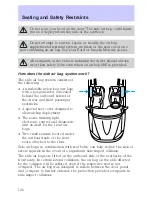 Предварительный просмотр 127 страницы Lincoln 2002 Town Car Owner'S Manual