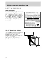 Предварительный просмотр 233 страницы Lincoln 2002 Town Car Owner'S Manual