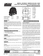 Preview for 1 page of Lincoln 84432 Instructions Manual