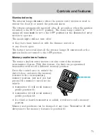 Предварительный просмотр 76 страницы Lincoln Continental 2001 Owner'S Manual