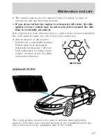 Предварительный просмотр 168 страницы Lincoln Continental 2001 Owner'S Manual