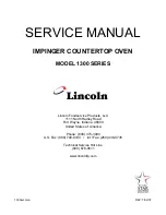 Preview for 1 page of Lincoln Countertop Impinger Service Manual