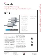 Preview for 1 page of Lincoln CTI 1300  Single Belt Conveyorized Electric Oven 1301 Specification Sheet