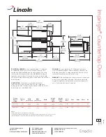 Preview for 2 page of Lincoln CTI 1300  Single Belt Conveyorized Electric Oven 1301 Specification Sheet