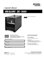 Lincoln IDEALARC DC-1000 Operator'S Manual preview