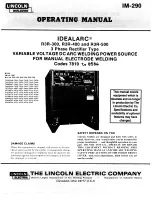 Lincoln Idealarc R3R-300 Operating Manual предпросмотр