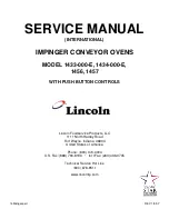 Preview for 1 page of Lincoln Impinger 1433-000-E Service Manual