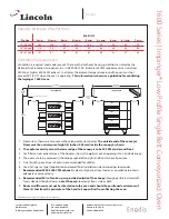 Lincoln Impinger 1600 Series Specification Sheet preview