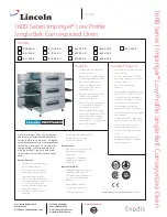 Preview for 2 page of Lincoln Impinger 1600 Series Specification Sheet