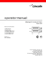 Preview for 1 page of Lincoln Impinger 3255 Operator'S Manual