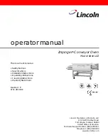 Preview for 1 page of Lincoln Impinger 3262BWEC Operator'S Manual