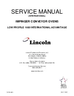 Lincoln Impinger Conveyor Ovens 1633-000-EA Service Manual preview