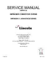 Lincoln Impinger II - Advantage Series Service Manual preview