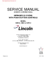 Lincoln Impinger X2 Ovens with Push Button Controls 3240-2 Service Manual preview