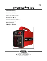 Lincoln INVERTEC V145-S Operator'S Manual предпросмотр