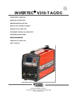 Lincoln INVERTEC V310-T AC/DC Operator'S Manual предпросмотр