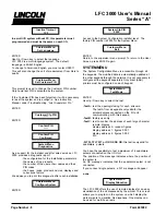 Preview for 8 page of Lincoln LFC 3000 User Manual