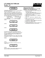 Предварительный просмотр 11 страницы Lincoln LFC 3000 User Manual