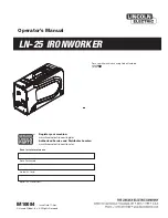 Предварительный просмотр 1 страницы Lincoln LN-25 IRONWORKER Operator'S Manual