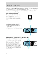 Предварительный просмотр 72 страницы Lincoln LS 2000 Owner'S Manual