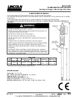 Lincoln POWERMASTER III Owner'S/Operator'S Manual preview