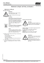 Предварительный просмотр 22 страницы Lincoln QUICKLUB 203 User Manual