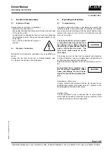 Предварительный просмотр 9 страницы Lincoln SAF1-YL Owner'S Manual