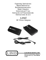 LIND DC Power Adapters Operating Instructions Manual preview