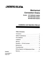 Предварительный просмотр 1 страницы Lindberg/Blue M01490PA Installation And Operation Manual