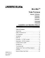 Preview for 1 page of Lindberg/Blue Mini-Mite TF550 A Installation And Operation Manual