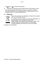 Предварительный просмотр 21 страницы Linde 5.G-19 Operating Manual