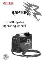 Linde BOC RAPTOR 135 Operating Manual preview