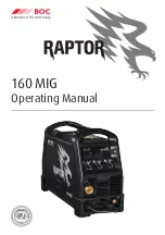 Linde BOC RAPTOR 160 MIG Operating Manual предпросмотр