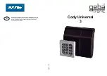 Предварительный просмотр 1 страницы Lindpointner geba tronic Cody Universal 3 Assembly, Connection And Maintenance