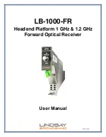 Предварительный просмотр 1 страницы Lindsay Broadband LB-1000-FR User Manual