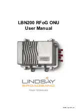 Preview for 1 page of Lindsay LBN200 RFoG ONU User Manual