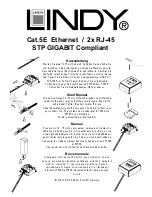 Lindy 2X RJ-45 Short Manual preview