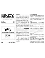 Предварительный просмотр 1 страницы Lindy 32163 User Manual