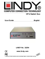 Предварительный просмотр 1 страницы Lindy 32254 User Manual