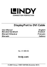 Preview for 1 page of Lindy 41489-93 User Manual