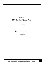 Предварительный просмотр 3 страницы Lindy CPU Switch Quad View Installation And Operation Manual