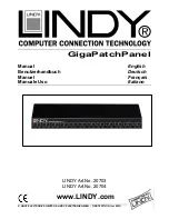 Lindy GIGAPATCHPANEL 20703 User Manual preview