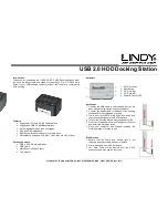 Lindy USB 2.0 HDD Docking Station Quick Start Manual предпросмотр