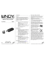 Lindy USB CF PEN READER 32899 User Manual preview