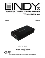 Lindy VGA to DVI Scaler 32563 Manual preview